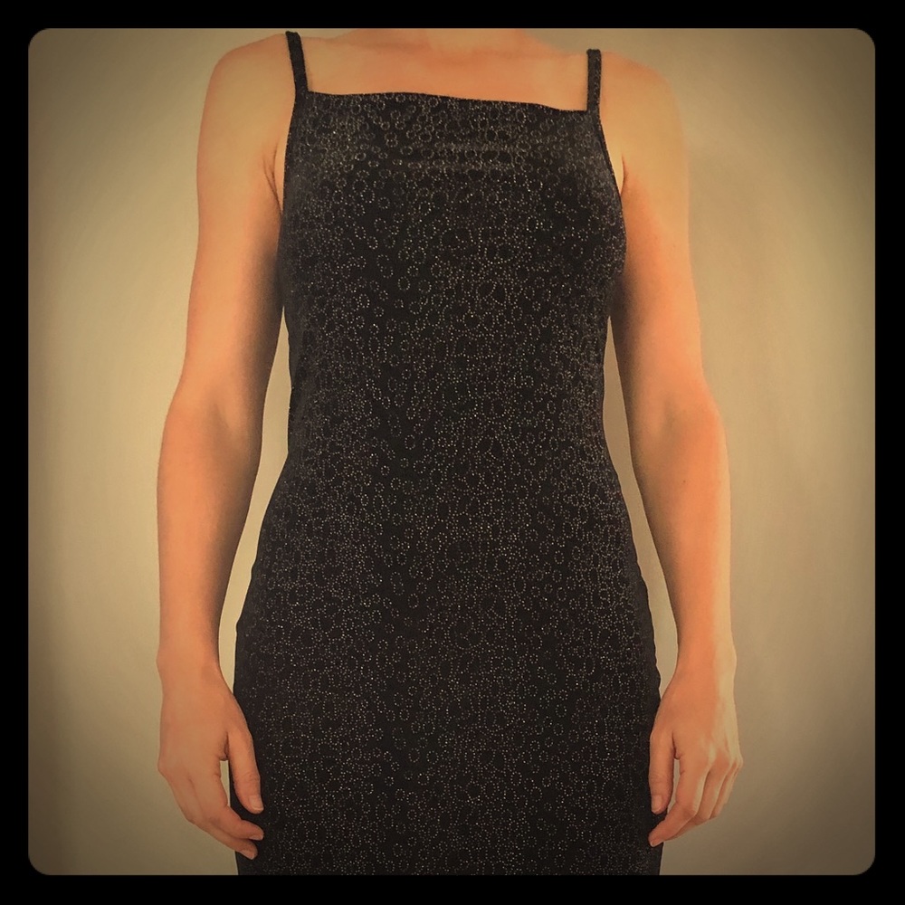 Black sparkly velvet gown